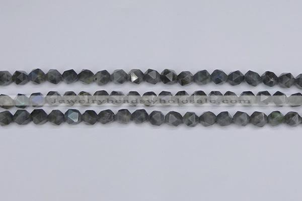 CLB986 15.5 inches 6mm faceted nuggets labradorite beads wholesale