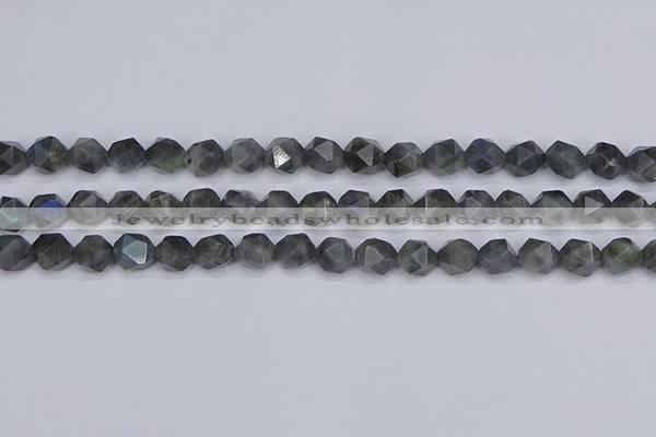 CLB987 15.5 inches 8mm faceted nuggets labradorite beads wholesale