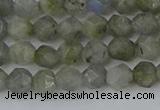 CLB992 15.5 inches 6mm faceted nuggets labradorite gemstone beads