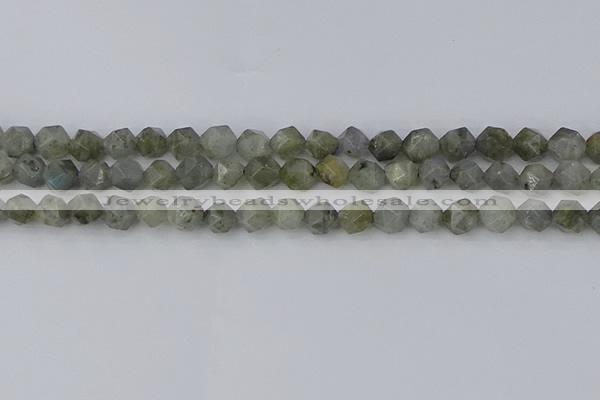 CLB993 15.5 inches 8mm faceted nuggets labradorite gemstone beads