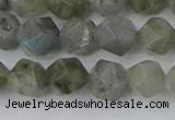 CLB994 15.5 inches 10mm faceted nuggets labradorite gemstone beads