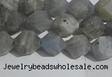 CLB997 15.5 inches 8mm faceted nuggets matte labradorite beads