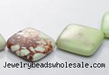 CLE12 20*20mm rhombic lemon turquoise gemstone beads Wholesale