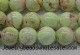 CLE201 15.5 inches 6mm round lemon turquoise beads wholesale