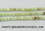 CLE32 15.5 inches 4mm faceted round lemon turquoise beads wholesale