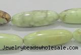 CLE36 15.5 inches 10*30mm rice lemon turquoise beads wholesale