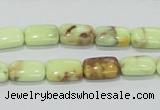 CLE40 15.5 inches 8*12mm rectangle lemon turquoise beads wholesale