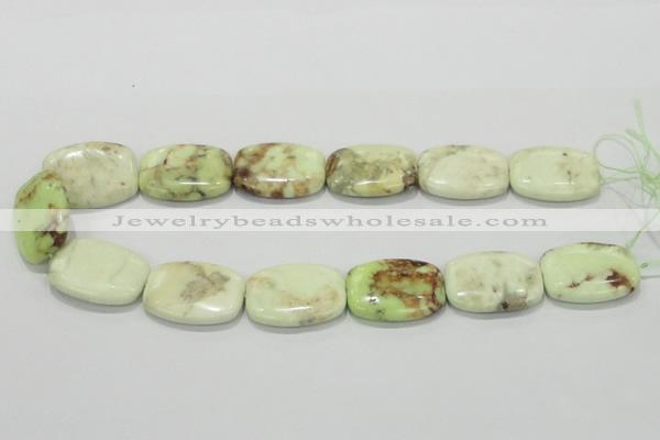 CLE43 15.5 inches 22*30mm rectangle lemon turquoise beads wholesale