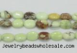 CLE45 15.5 inches 6*8mm oval lemon turquoise beads wholesale