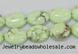 CLE46 15.5 inches 12*16mm oval lemon turquoise beads wholesale