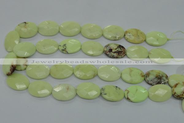 CLE57 15.5 inches 18*25mm faceted oval lemon turquoise beads