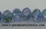 CLG07 12 inches 6*8mm faceted rondelle handmade lampwork beads