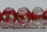 CLG12 13.5 inches 9*12mm faceted rondelle handmade lampwork beads