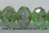 CLG16 13.5 inches 9*12mm faceted rondelle handmade lampwork beads