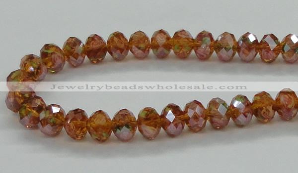 CLG21 13.5 inches 9*12mm faceted rondelle handmade lampwork beads