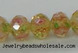 CLG26 15 inches 8*10mm faceted rondelle handmade lampwork beads