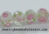 CLG31 15 inches 8*10mm faceted rondelle handmade lampwork beads