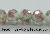 CLG33 15 inches 8*10mm faceted rondelle handmade lampwork beads