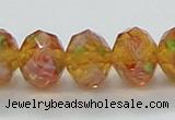 CLG34 15 inches 8*10mm faceted rondelle handmade lampwork beads