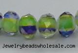 CLG38 14 inches 8*10mm faceted rondelle handmade lampwork beads