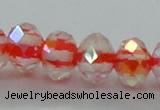 CLG40 14 inches 8*10mm faceted rondelle handmade lampwork beads