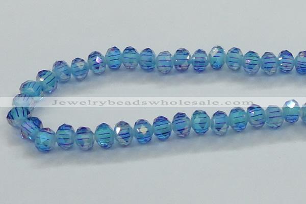 CLG41 14 inches 8*10mm faceted rondelle handmade lampwork beads