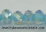 CLG42 14 inches 8*10mm faceted rondelle handmade lampwork beads