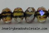 CLG43 14 inches 8*10mm faceted rondelle handmade lampwork beads