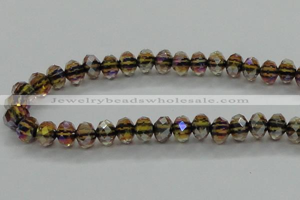 CLG43 14 inches 8*10mm faceted rondelle handmade lampwork beads