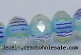 CLG44 13 inches 9*12mm faceted rondelle handmade lampwork beads