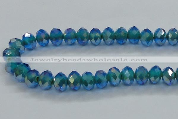 CLG45 13 inches 9*12mm faceted rondelle handmade lampwork beads