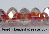 CLG47 13 inches 9*12mm faceted rondelle handmade lampwork beads