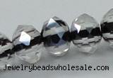 CLG48 13 inches 9*12mm faceted rondelle handmade lampwork beads