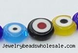 CLG507 16 inches 10mm flat round lampwork glass beads wholesale