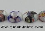 CLG515 16 inches 10mm flat round lampwork glass beads wholesale