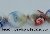 CLG516 16 inches 12mm flat round lampwork glass beads wholesale