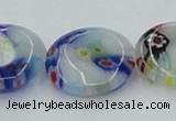 CLG518 16 inches 16mm flat round lampwork glass beads wholesale