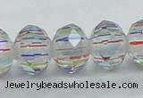 CLG52 13 inches 9*12mm faceted rondelle handmade lampwork beads