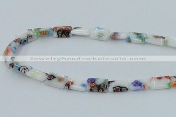 CLG521 16 inches 10*14mm rectangle lampwork glass beads wholesale