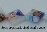 CLG529 16 inches 10*10mm diamond lampwork glass beads wholesale