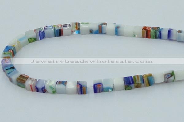 CLG531 16 inches 6*6mm cube lampwork glass beads wholesale