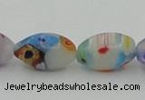 CLG537 16 inches 8*12mm rice lampwork glass beads wholesale