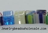 CLG567 16 inches 8*8mm cube lampwork glass beads wholesale