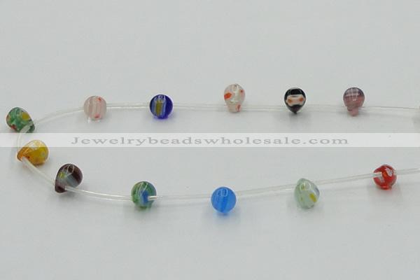 CLG573 16 inches 8*10mm teardrop lampwork glass beads wholesale