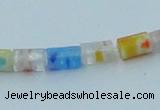 CLG575 16 inches 4*6mm cylinder lampwork glass beads wholesale