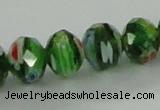 CLG58 15 inches 8*10mm faceted rondelle handmade lampwork beads