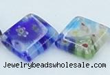 CLG586 16 inches 14*14mm diamond lampwork glass beads wholesale