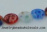 CLG587 16 inches 10mm flat round lampwork glass beads wholesale