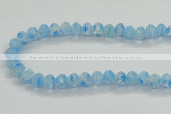 CLG59 15 inches 8*10mm faceted rondelle handmade lampwork beads