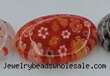 CLG591 16 inches 18*25mm oval lampwork glass beads wholesale